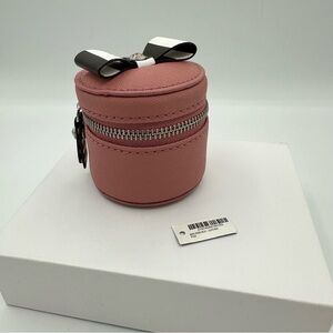 Henri Bendel Pink Mini Ring Box Bow New With Detached Tag Leather